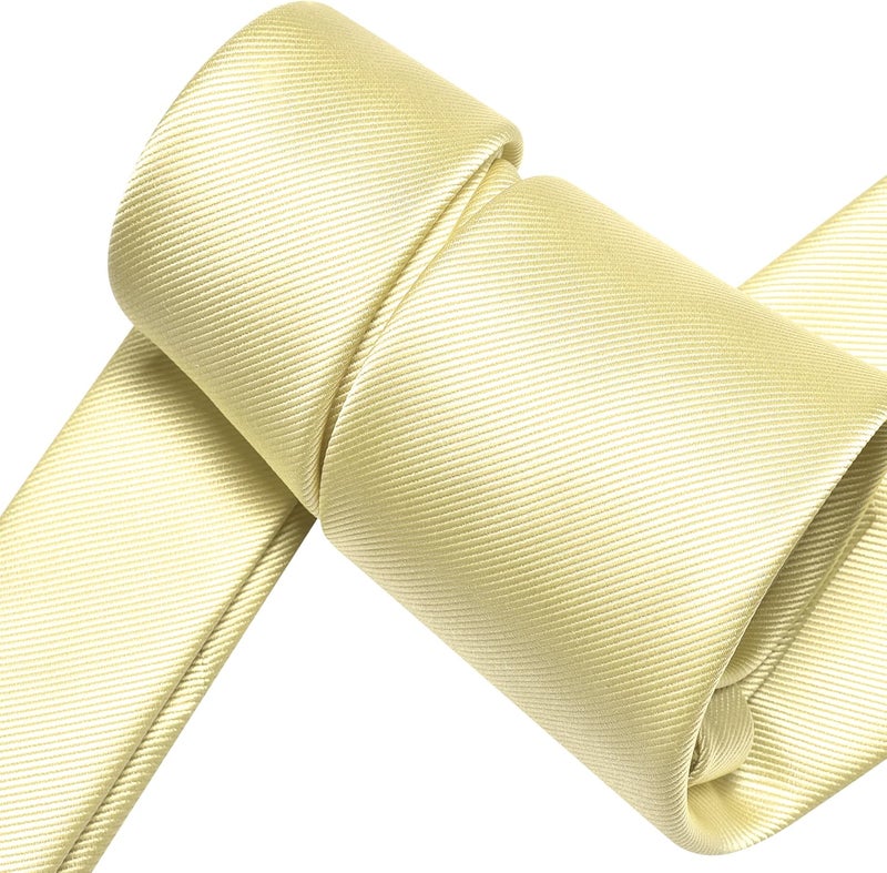 Branduce 63'' XL Tie Mens Extra Long Solid Woven Necktie for Men Big and Tall + Gift Box - Image 4